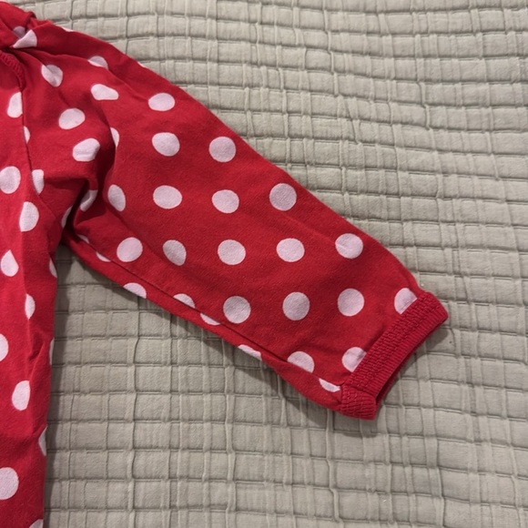 Marimekko Red and Gray Polka Dot Baby Bodysuit 6M - Picture 5 of 6